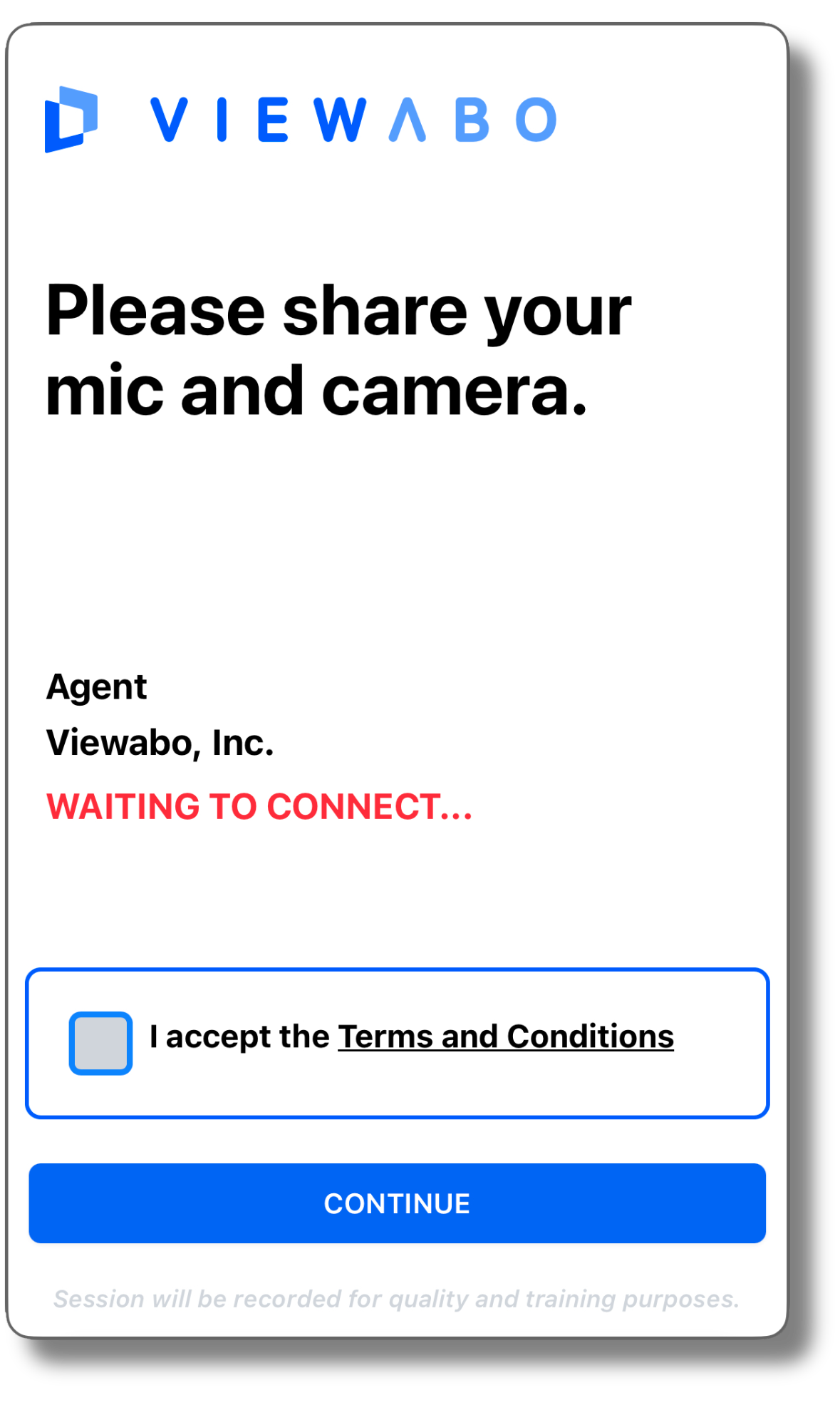 Customer camera access